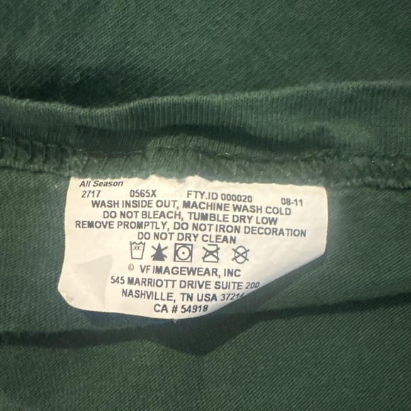 Team Apparel Mens L Green Bay Packers Cotton Long Sleeve Crew Neck Tee Shirt - Picture 6 of 6